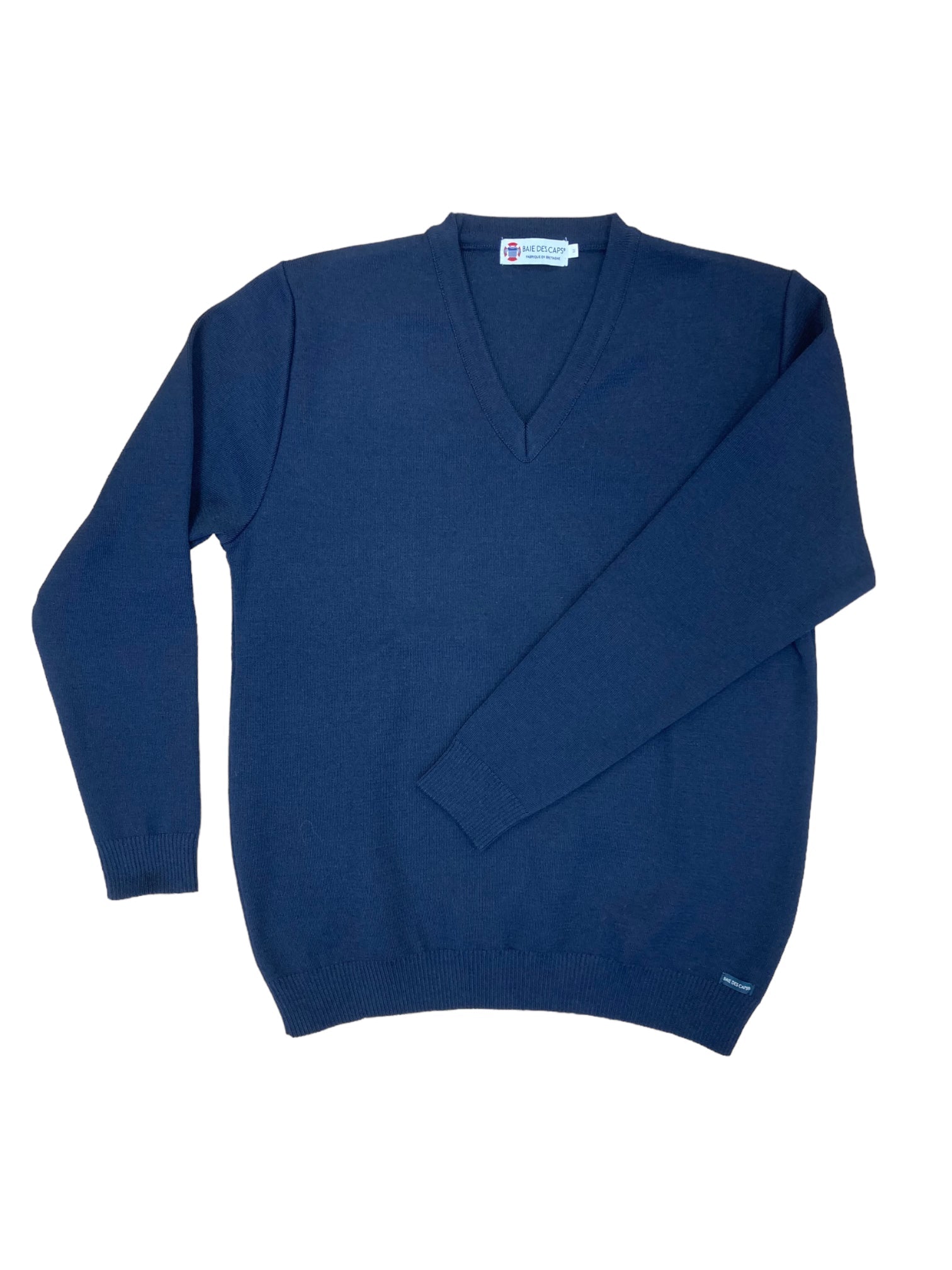 Pull col V "Helice"100 % laine - Baie des Caps