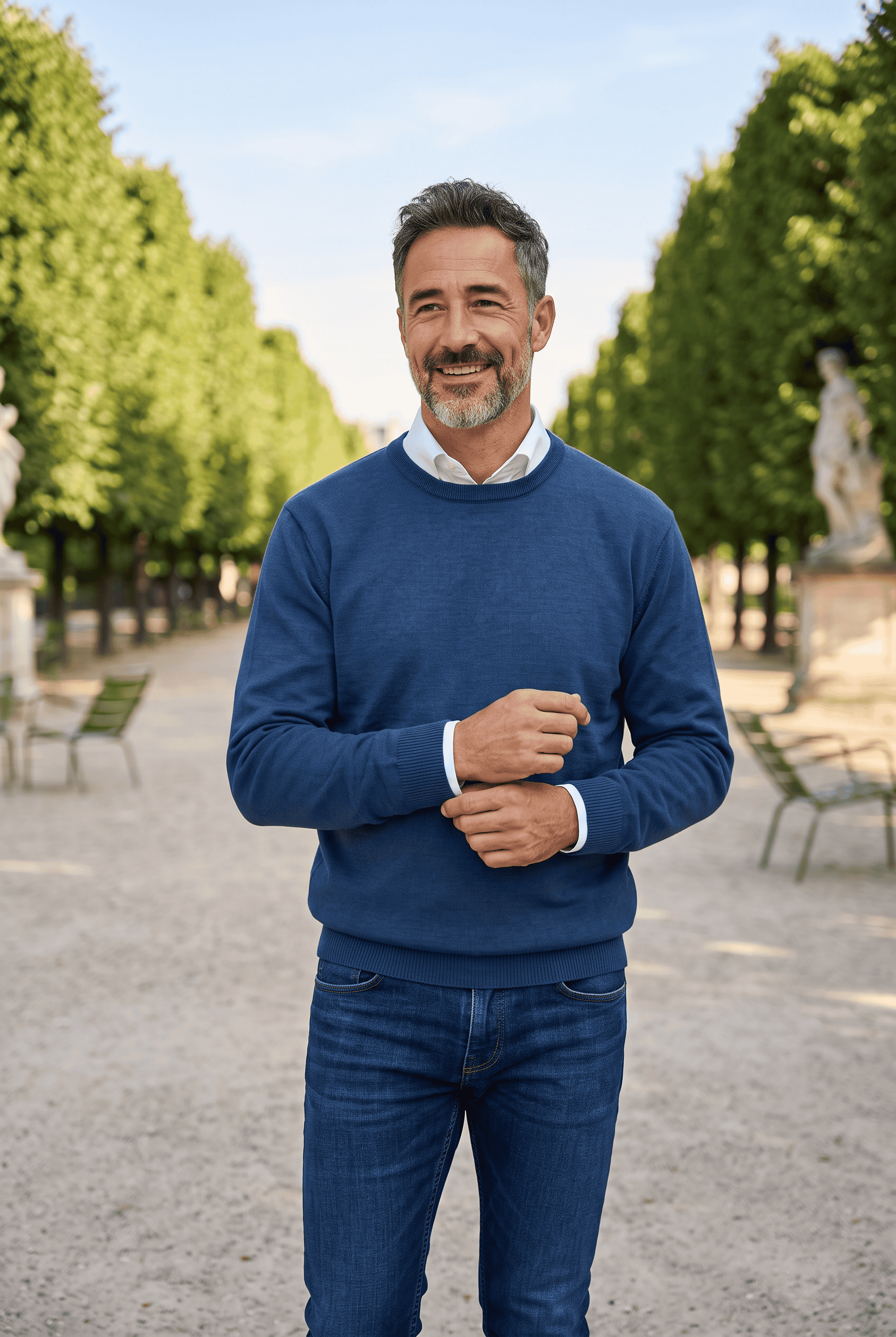 Pull homme col Rond "Hélice" coupe confort - Baie des Caps