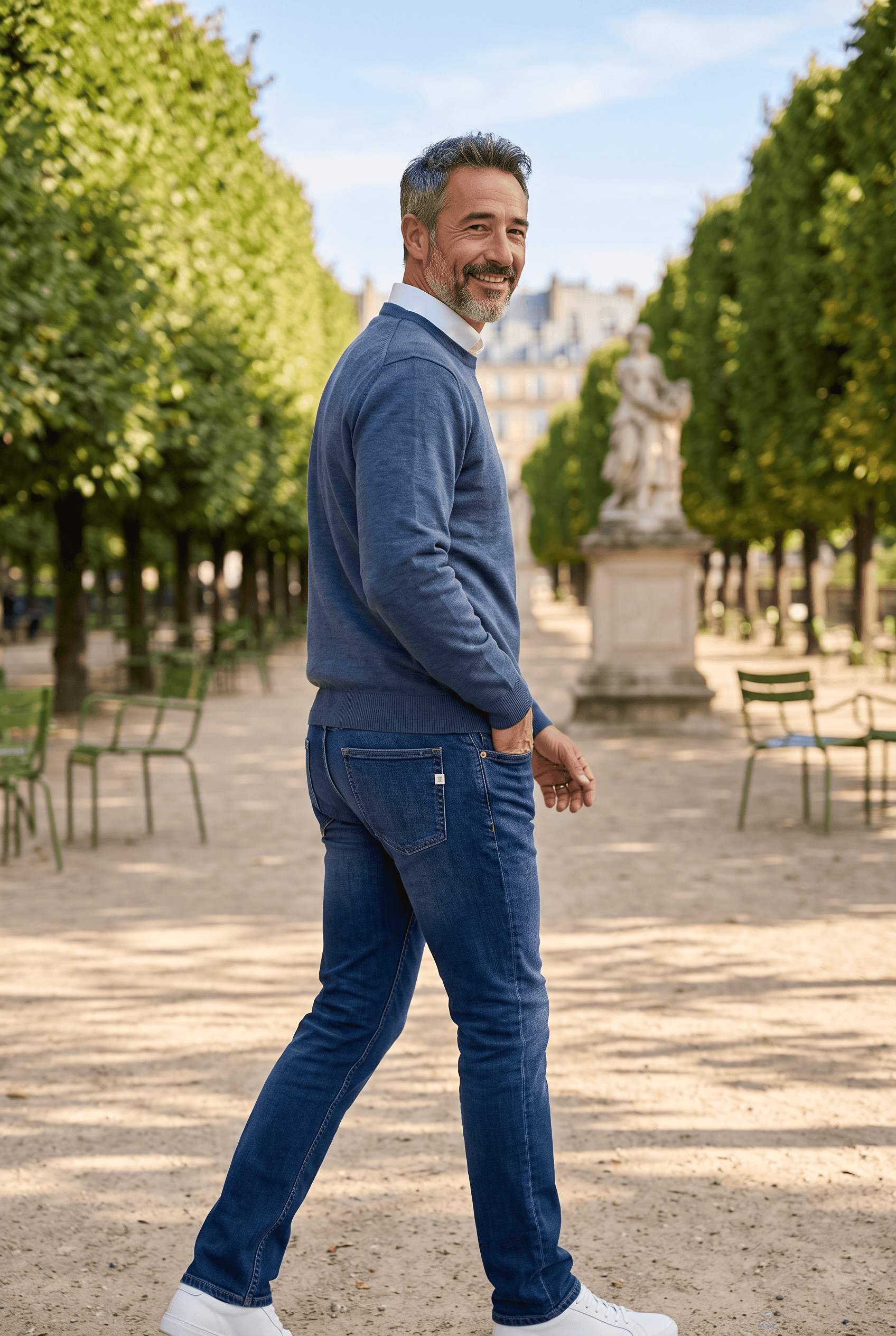Pull homme col Rond "Hélice" coupe confort - Baie des Caps