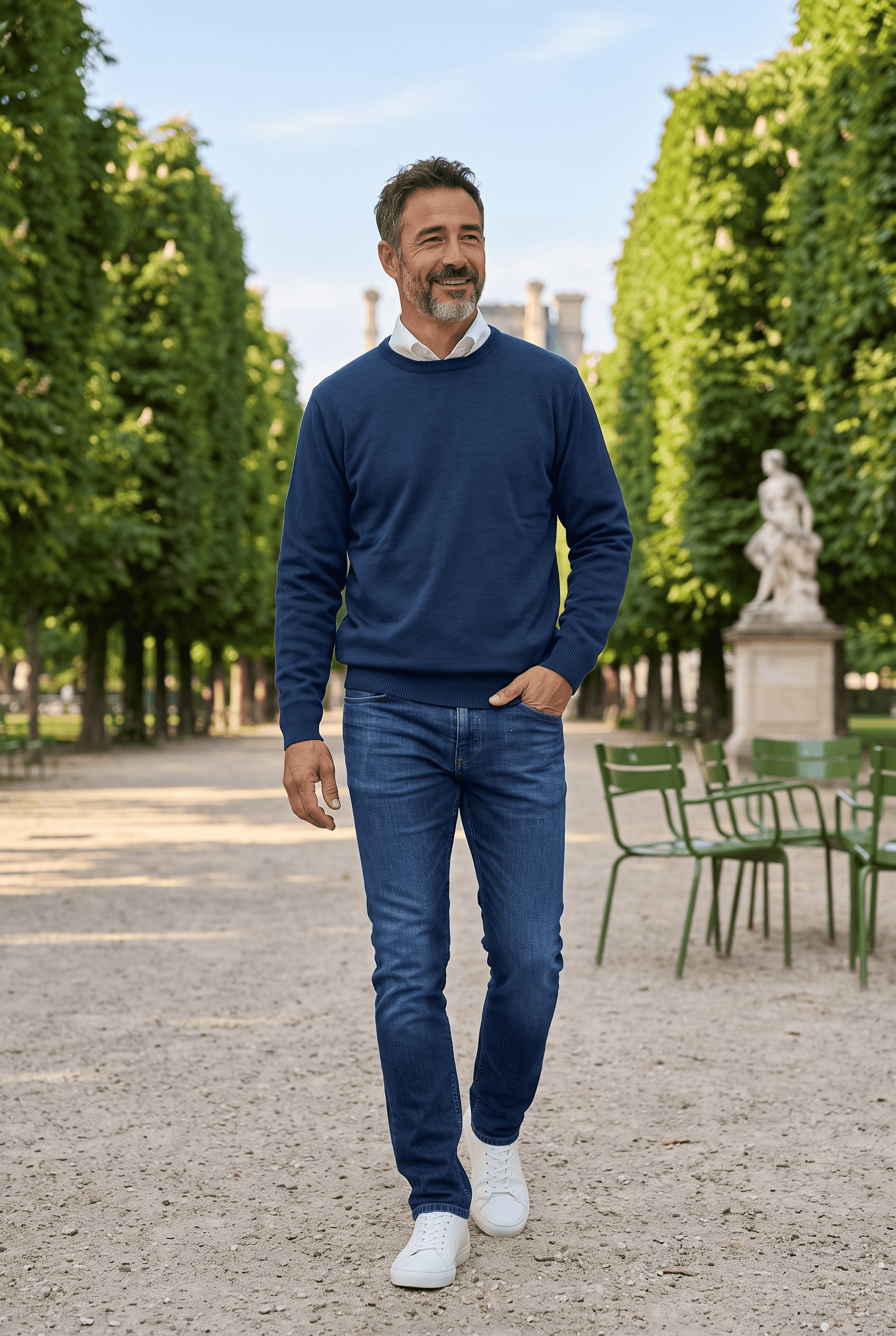 Pull homme col Rond "Hélice" coupe confort - Baie des Caps