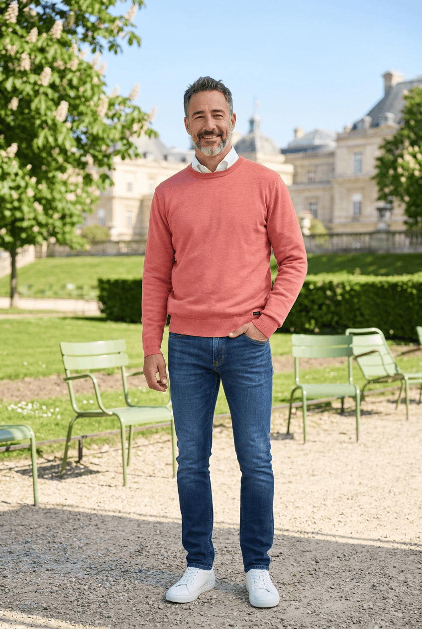 Pull homme col Rond "Hélice" coupe confort - Baie des Caps