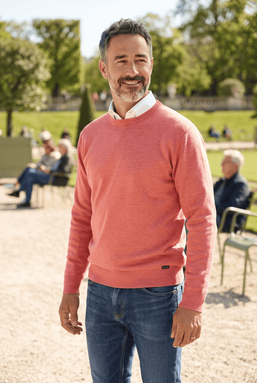 Pull homme col Rond "Hélice" coupe confort - Baie des Caps