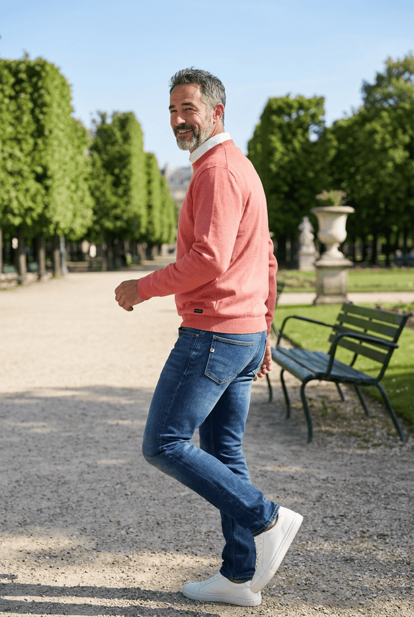 Pull homme col Rond "Hélice" coupe confort - Baie des Caps