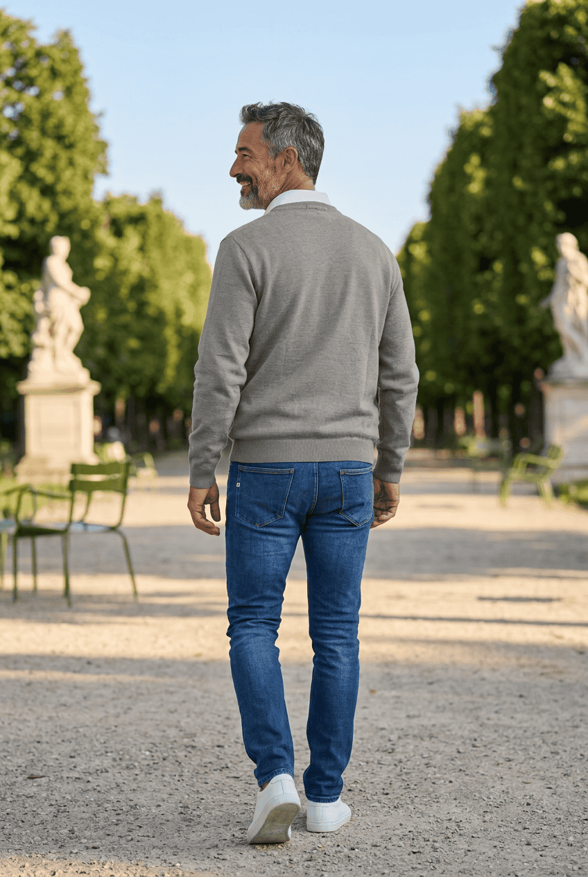 Pull homme col Rond "Hélice" coupe confort - Baie des Caps