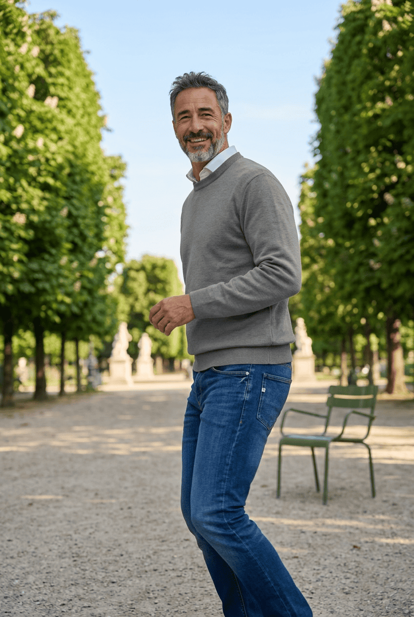 Pull homme col Rond "Hélice" coupe confort - Baie des Caps
