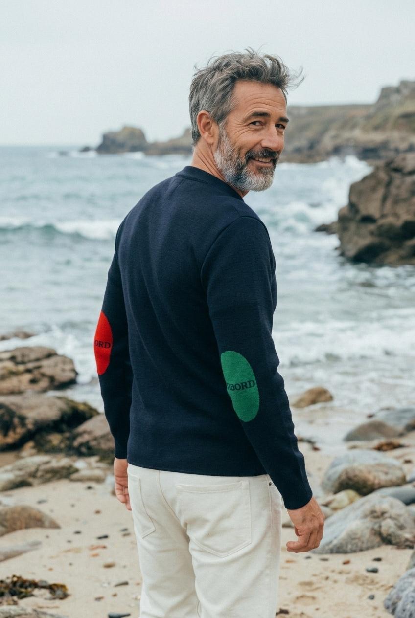 Pull Marin Babord Tribord - Laine Vierge Bretagne - Baie des Caps