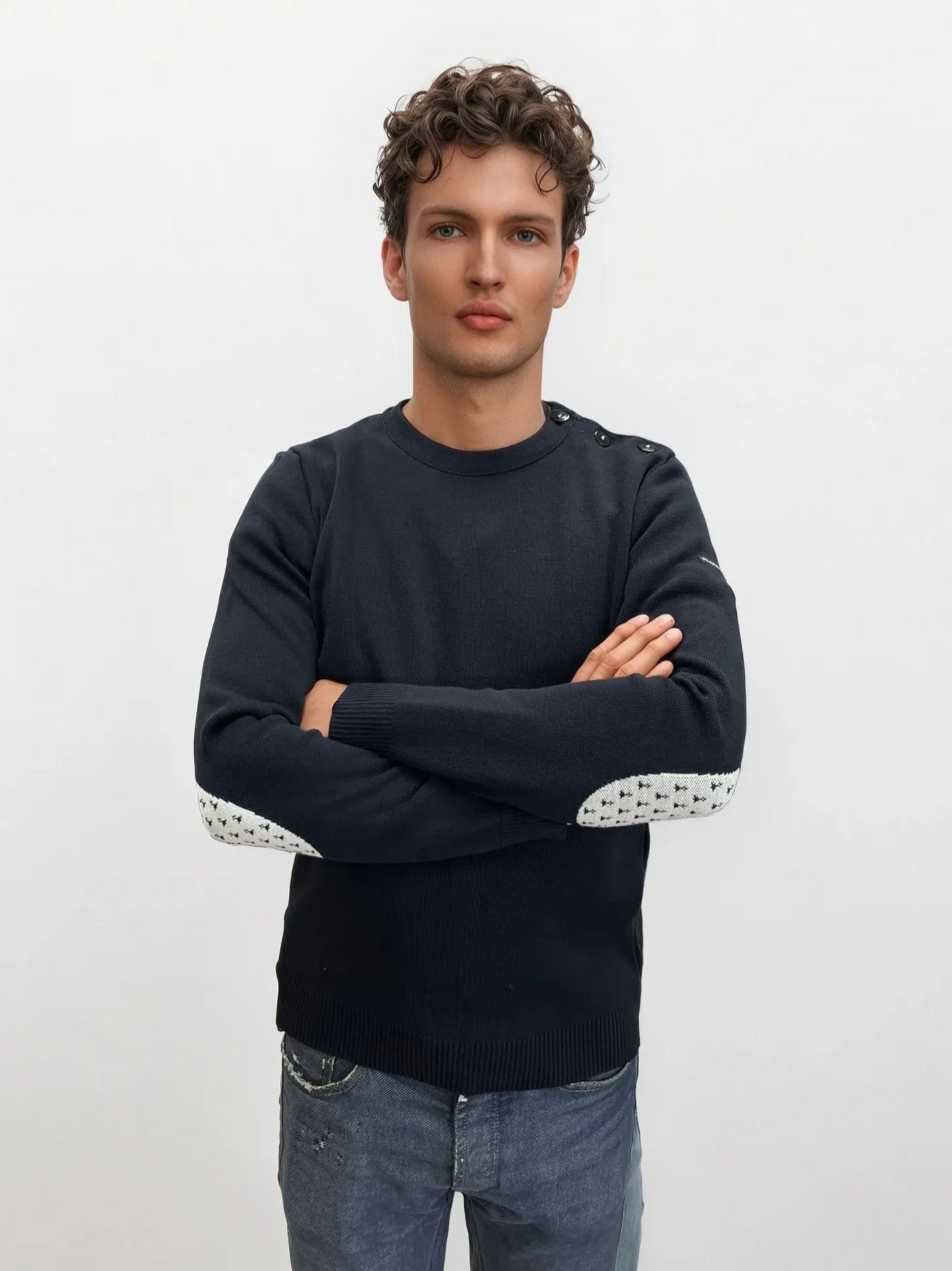 Pull marin "Betahon" Hermine 50% laine - Baie des Caps