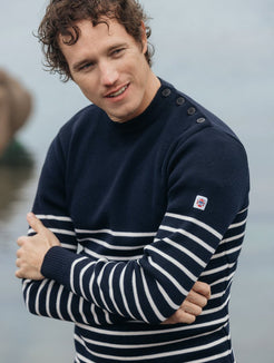Pull marin "Erquy" 50% laine - Baie des Caps