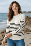 Erquy Marinepullover 50 % Merinowolle – Weite Passform Damen