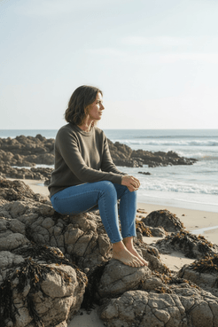 Pull marin Erquy laine vierge — Coupe ample femme - Baie des Caps