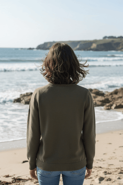 Pull marin Erquy laine vierge — Coupe ample femme - Baie des Caps