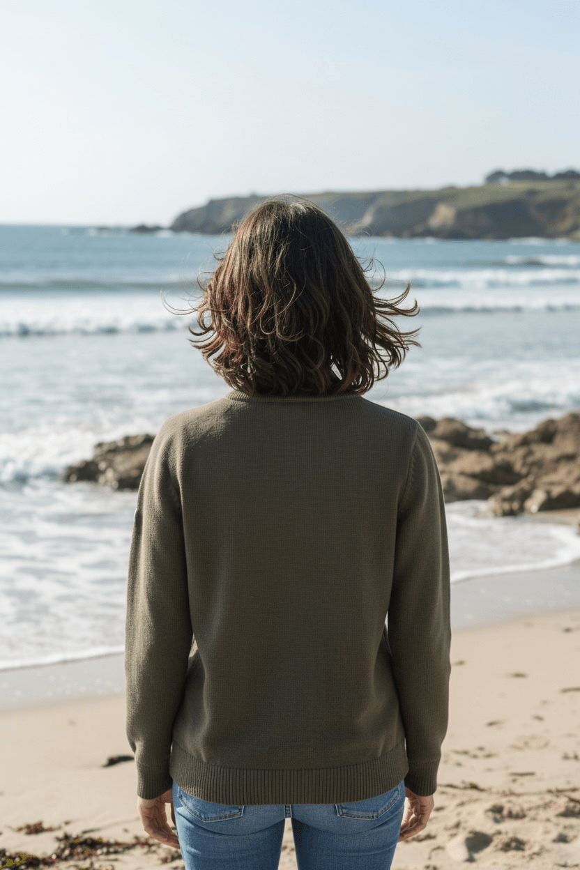Pull marin Erquy laine vierge — Coupe ample femme - Baie des Caps