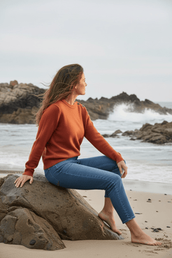Pull marin Erquy laine vierge — Coupe ample femme - Baie des Caps