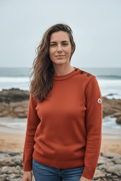 Pull marin Erquy laine vierge — Coupe ample femme - Baie des Caps
