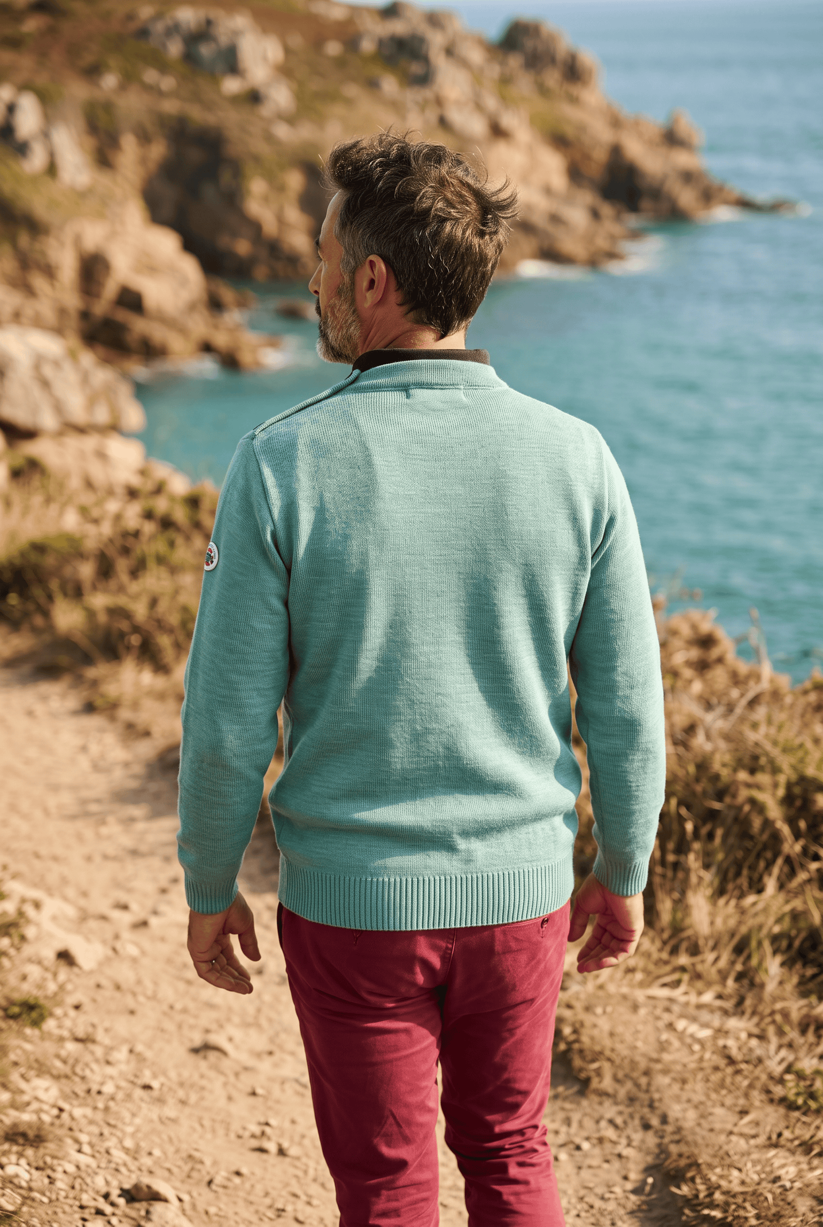 Pull marin Erquy laine vierge — Coupe ample homme - Baie des Caps