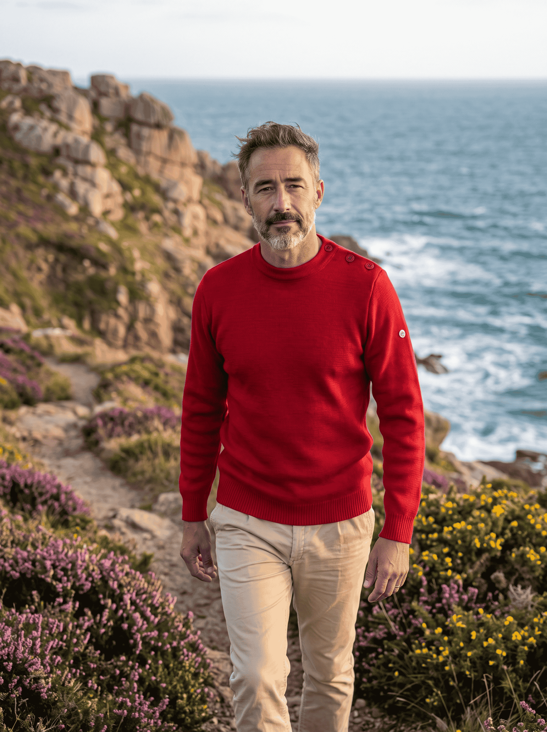 Pull marin Erquy laine vierge — Coupe ample homme - Baie des Caps