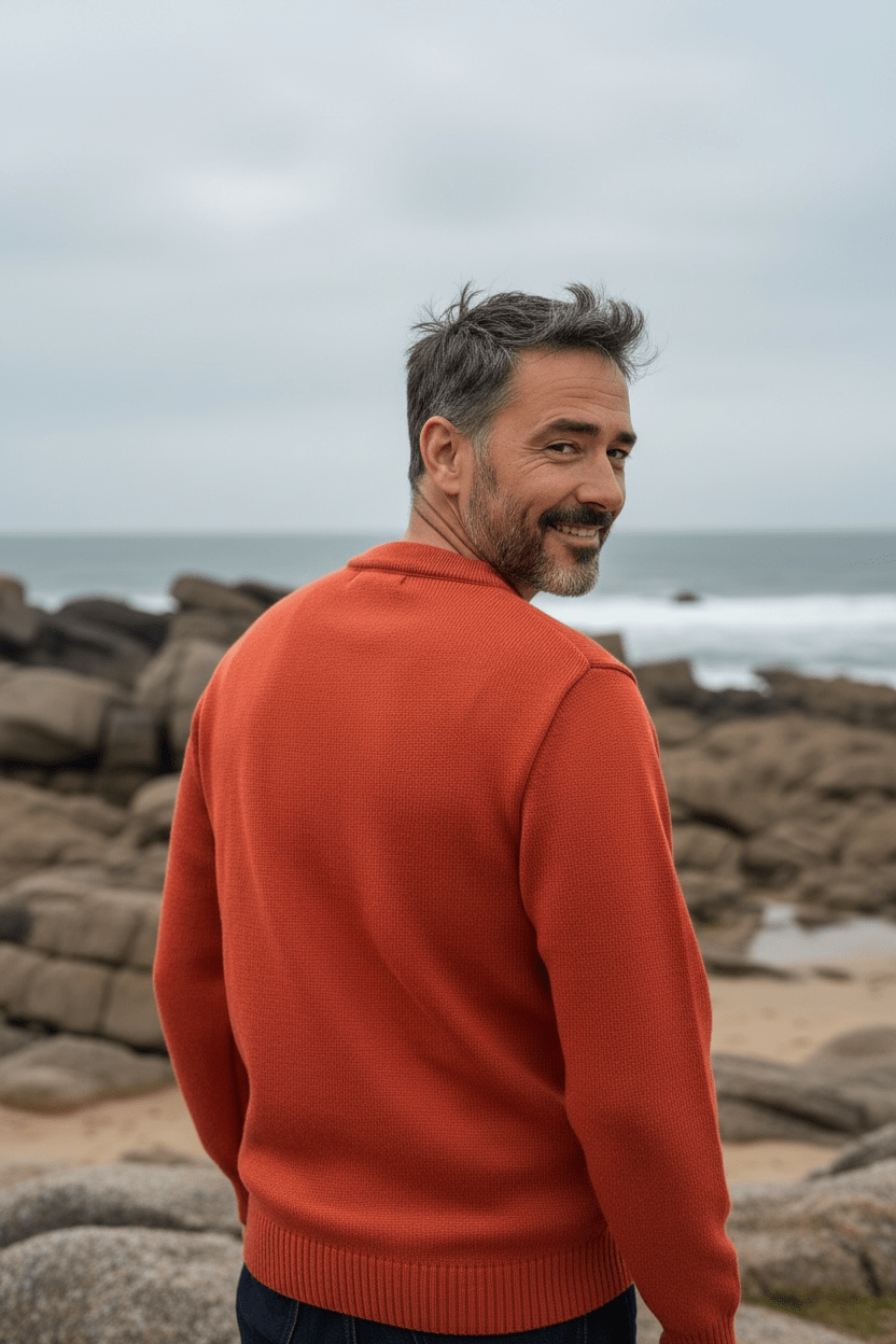Pull marin Erquy laine vierge — Coupe ample homme - Baie des Caps