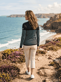 Pull marin femme Petit Erquy 100% laine vierge Bretagne - Baie des Caps