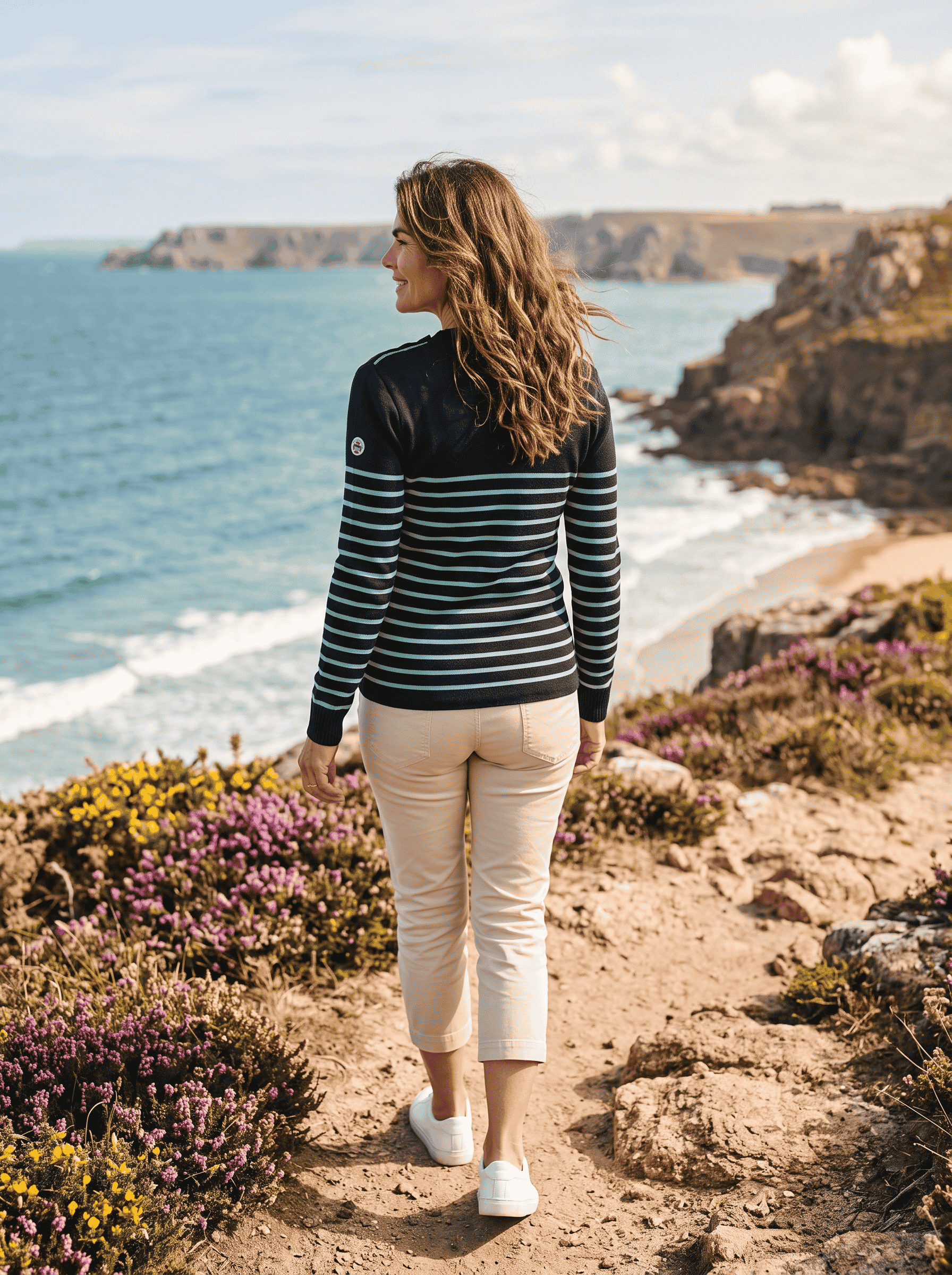 Pull marin femme Petit Erquy 100% laine vierge Bretagne - Baie des Caps