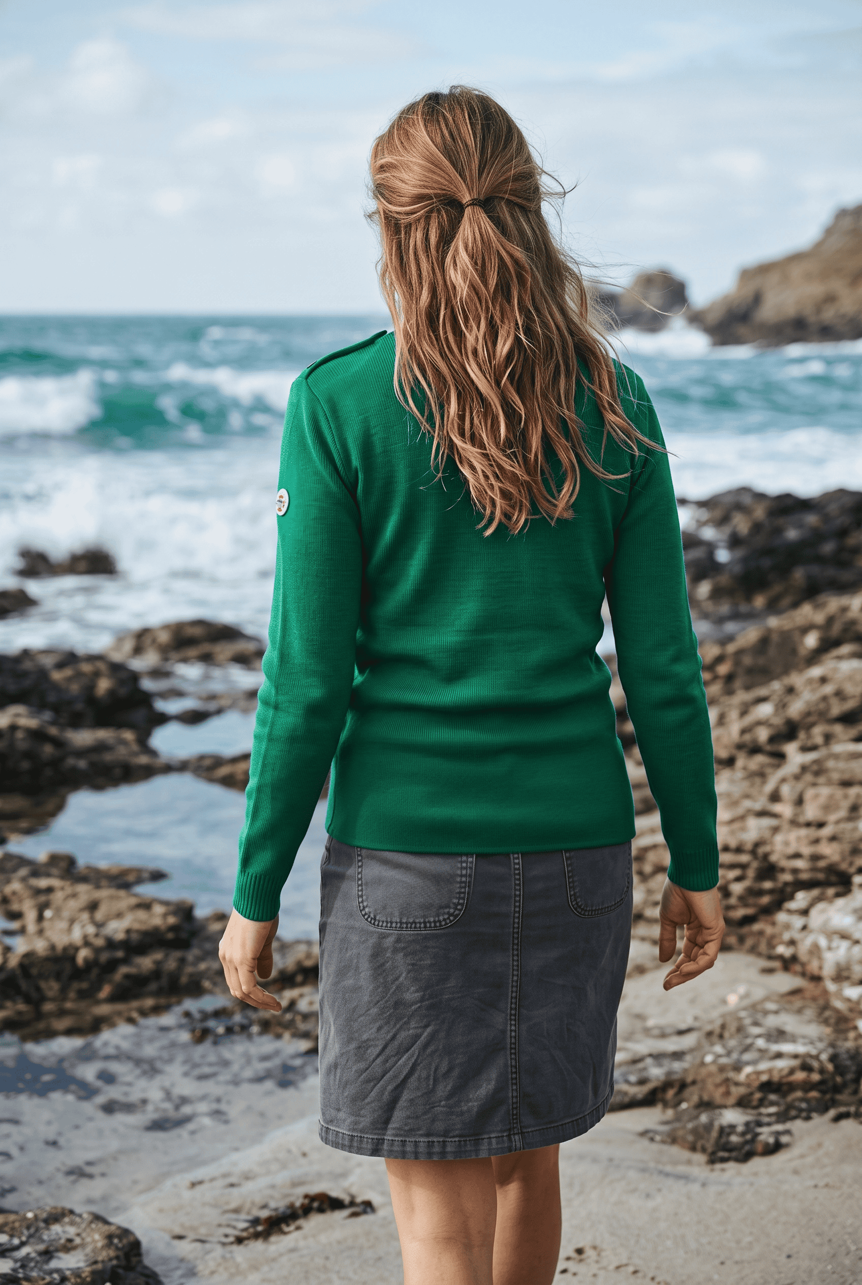 Pull Marin Femme Petit Erquy Laine Mérinos Bretagne - Baie des Caps