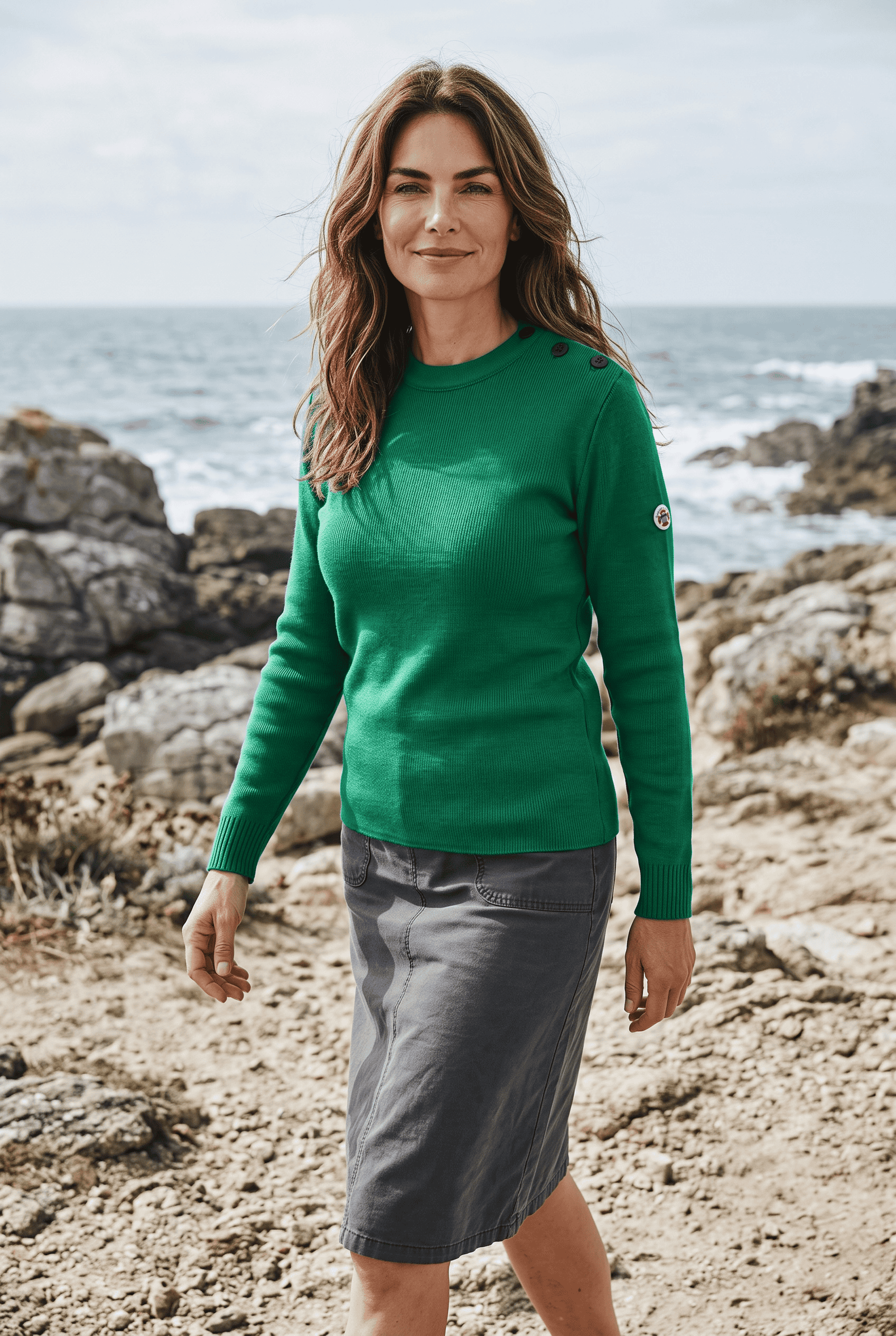 Pull Marin Femme Petit Erquy Laine Mérinos Bretagne - Baie des Caps