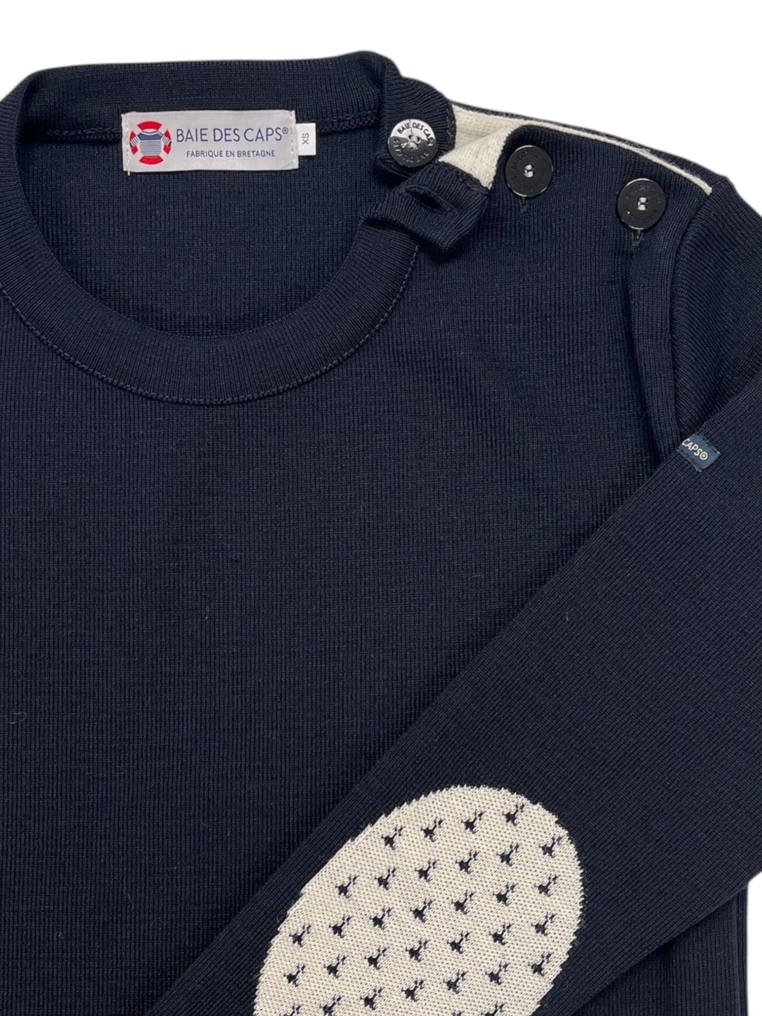 Pull marin "Pen Lan" Hermine - 50% laine - Baie des Caps
