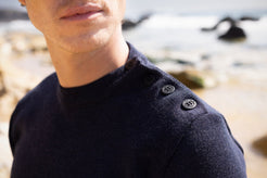 Pull marin "Petit Erquy" uni 100% Laine - Baie des Caps