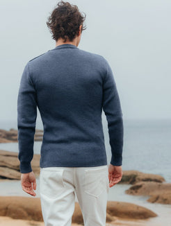 Pull marin "Petit Erquy" uni 100% Laine - Baie des Caps