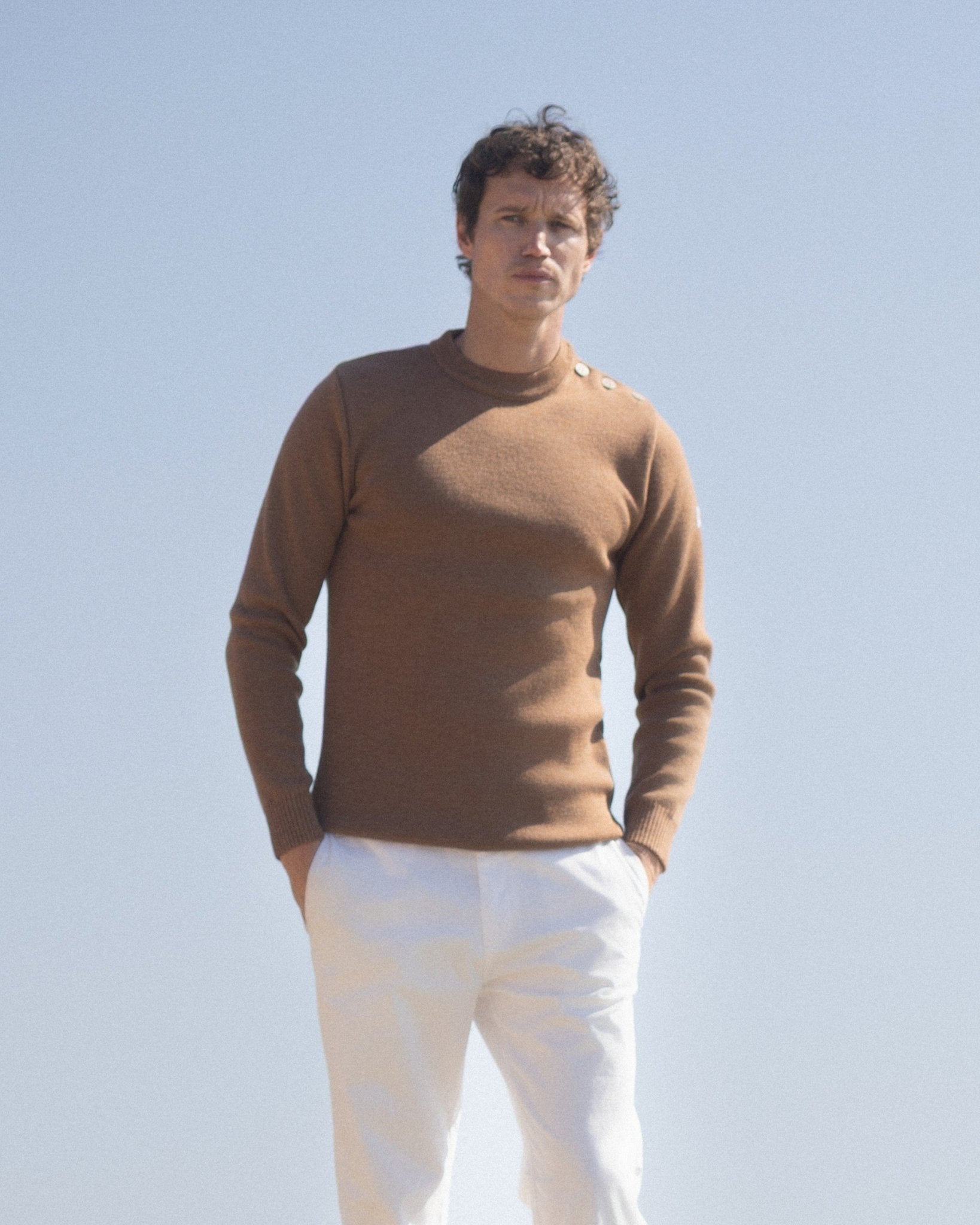 Pull marin "Petit Erquy" uni 100% Laine - Baie des Caps